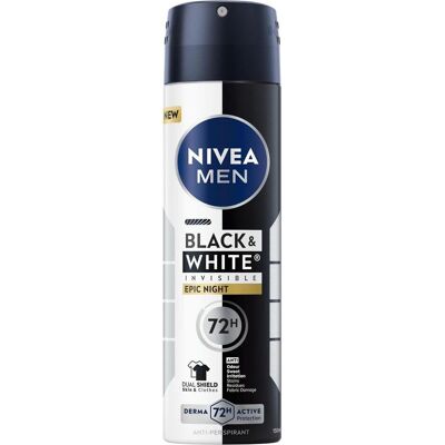 NIVEA, Deo, Men Spray Antiperspirant Black & White Epic Night 150 Ml (Spray, 150 ml) NIVEA, Deo, Men Spray Antiperspirant Black & White Epic Night 150 Ml (Spray, 150 ml)