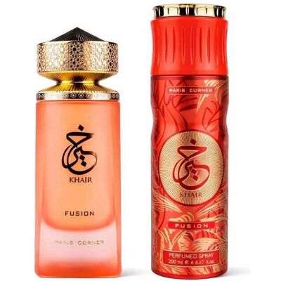 Paris Corner, Beauty Geschenkset, Alkotest Khair Fusion Eau de Parfum 100ml + Deodorant Spray 200ml Paris Corner, Beauty Geschenkset, Alkotest Khair Fusion Eau de Parfum 100ml + Deodorant Spray 200ml
