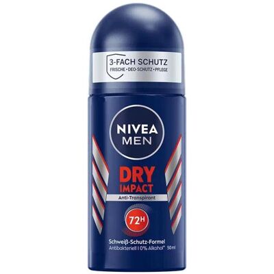 NIVEA MEN, Deo, Deo Roll-on Dry Impact Multipack 6 x 50 ml (Roll-on, 72 ml) NIVEA MEN, Deo, Deo Roll-on Dry Impact Multipack 6 x 50 ml (Roll-on, 72 ml)