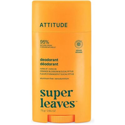 Attitude, Deo, Natürliches Deo Super Leaves Orangenblüte und Eukalyptus 75 g (Roll-on, 75 ml) Attitude, Deo, Natürliches Deo Super Leaves Orangenblüte und Eukalyptus 75 g (Roll-on, 75 ml)