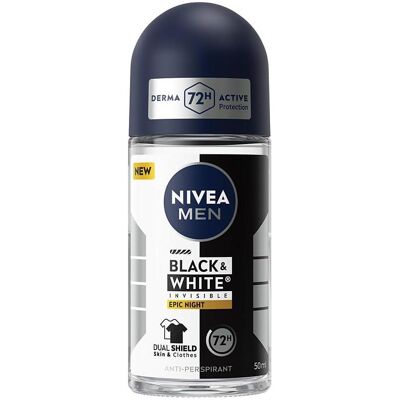 NIVEA, Deo, Black & White Epic Night Deodorant 50ml (Roll-on, Spray, 50 ml) NIVEA, Deo, Black & White Epic Night Deodorant 50ml (Roll-on, Spray, 50 ml)