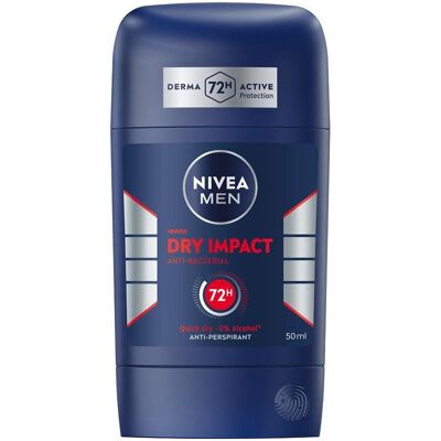 NIVEA, Deo, Men Dry Impact Antiperspirant Stick 50ml (Stick) NIVEA, Deo, Men Dry Impact Antiperspirant Stick 50ml (Stick)