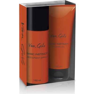 Van Gils, Beauty Geschenkset, - Basic Instinct - Deodorant Spray 150 ml & Shower gel 150 ml - Giftset (Parfum Set) Van Gils, Beauty Geschenkset, - Basic Instinct - Deodorant Spray 150 ml & Shower gel 150 ml - Giftset (Parfum Set)