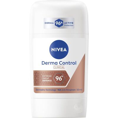 Nivea, Deo, Festes Antitranspirant Derma Dry Control 50 ml (Stick) Nivea, Deo, Festes Antitranspirant Derma Dry Control 50 ml (Stick)