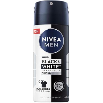 Nivea, Deo, Antitranspirantspray für Männer Invisible For Black & White (Antitranspirant) 100 ml (Spray, 100 ml) Nivea, Deo, Antitranspirantspray für Männer Invisible For Black & White (Antitranspirant) 100 ml (Spray, 100 ml)