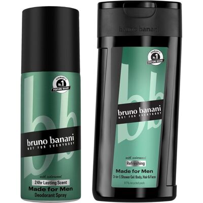 Bruno Banani, Duschmittel, Made for Men Shower Gel 250ml + Deo 150ml (250 ml) Bruno Banani, Duschmittel, Made for Men Shower Gel 250ml + Deo 150ml (250 ml)