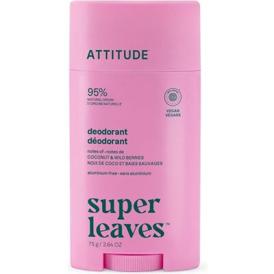 Attitude, Deo, Natürliches Deo Super Leaves Kokosnuss und Waldfrüchte 75 g (Stick, 75 g) Attitude, Deo, Natürliches Deo Super Leaves Kokosnuss und Waldfrüchte 75 g (Stick, 75 g)