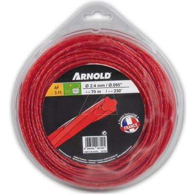 Arnold, Zubehör Gartenmaschinen, Trimmerfaden, rund, gedreht, rot, 2,4 mm, 70 m (Rasentrimmer, Trimmerfaden + Fadenspule) Arnold, Zubehör Gartenmaschinen, Trimmerfaden, rund, gedreht, rot, 2,4 mm, 70 m (Rasentrimmer, Trimmerfaden + Fadenspule)
