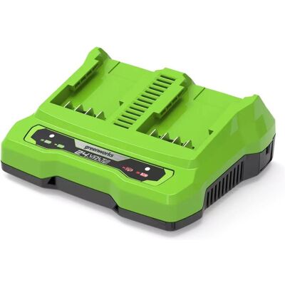 Greenworks, Werkzeugakku + Ladegerät, G24X2UC4 24V+24V Doppelsteckdosen-Ladegerät 4Ah (24 V) Greenworks, Werkzeugakku + Ladegerät, G24X2UC4 24V+24V Doppelsteckdosen-Ladegerät 4Ah (24 V)