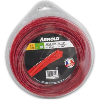 Arnold, Zubehör Gartenmaschinen, Trimmerfaden, rund, gedreht, rot, 3,0 mm, 44 m (Rasentrimmer, Trimmerfaden + Fadenspule) Arnold, Zubehör Gartenmaschinen, Trimmerfaden, rund, gedreht, rot, 3,0 mm, 44 m (Rasentrimmer, Trimmerfaden + Fadenspule)