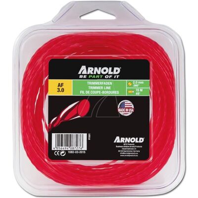 Arnold, Zubehör Gartenmaschinen, Trimmerfaden, rund, gedreht, rot, 2,0 mm, 15 m (Rasentrimmer, Trimmerfaden + Fadenspule) Arnold, Zubehör Gartenmaschinen, Trimmerfaden, rund, gedreht, rot, 2,0 mm, 15 m (Rasentrimmer, Trimmerfaden + Fadenspule)