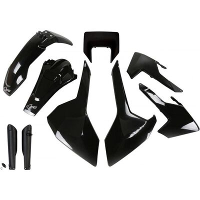 UFO, Motorrad Zubehör, UFO-Kunststoffset (Komplettset) mit Teleskop-Schutzbügeln (Stossdämpfern) für Husqvarna TX/TE/FE UFO, Motorrad Zubehör, UFO-Kunststoffset (Komplettset) mit Teleskop-Schutzbügeln (Stossdämpfern) für Husqvarna TX/TE/FE