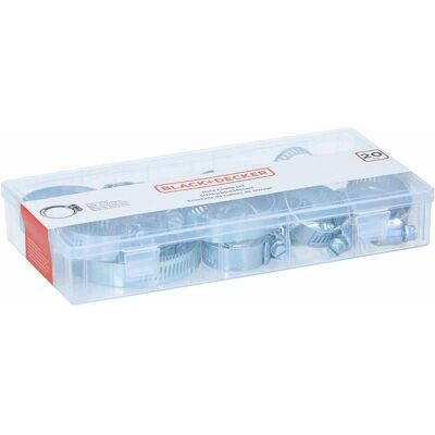 Black & Decker Schlauchanschluss + Schlauchverbinder, Hose clamp set 21pcs (Schlauchschelle) Black & Decker Schlauchanschluss + Schlauchverbinder, Hose clamp set 21pcs (Schlauchschelle)
