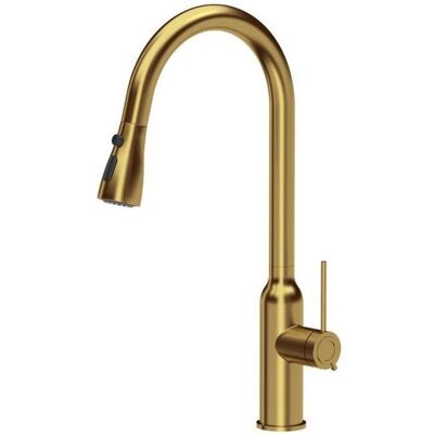 Q Company, Küchenarmatur, Virtuvinis maišytuvas Quadron Jessica Q LINE PullOut SteelQ auksinis stovas (84818011) Q Company, Küchenarmatur, Virtuvinis maišytuvas Quadron Jessica Q LINE PullOut SteelQ auksinis stovas (84818011)