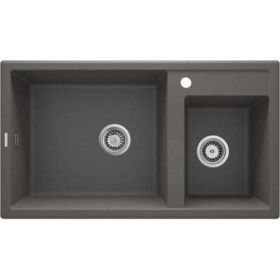 Spülbecken, 2-Becken-Spülbecken aus Granit (50 cm, 88 cm) Spülbecken, 2-Becken-Spülbecken aus Granit (50 cm, 88 cm)
