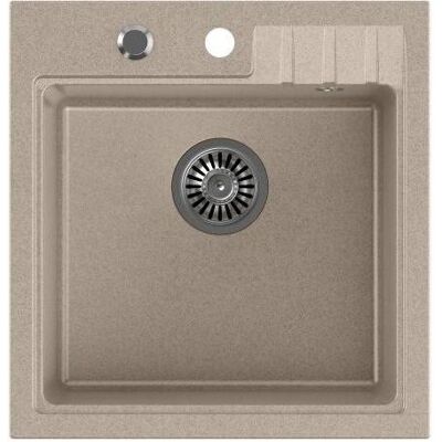 Steiner, Spülbecken, PETER 110 Steingran beige granite sink 1 bowl without (50x52x20) with siphon and plug (50 cm, 52 cm) Steiner, Spülbecken, PETER 110 Steingran beige granite sink 1 bowl without (50x52x20) with siphon and plug (50 cm, 52 cm)