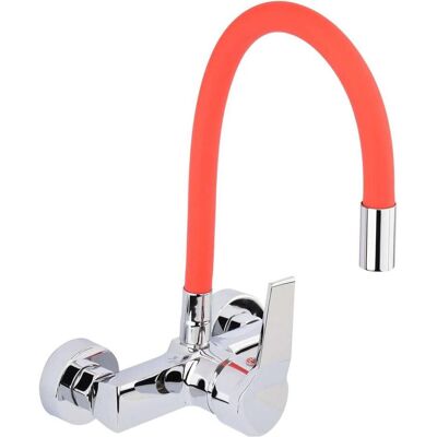 Fala, Küchenarmatur, Profi Wand-Einhebel-Küchenarmatur flexibel rot 75672 Fala, Küchenarmatur, Profi Wand-Einhebel-Küchenarmatur flexibel rot 75672