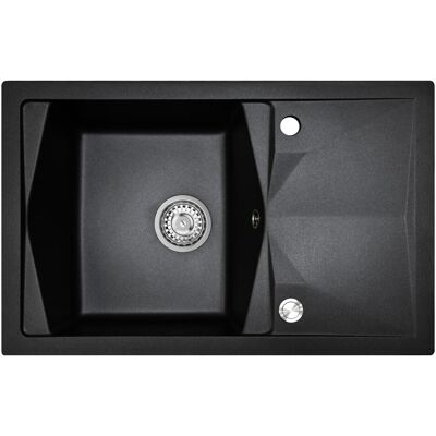 Aquasanita, Spülbecken, SINK DIAMANTO TPD101-601AWP BLACK (Einbauspüle, 78 cm, 50 cm) Aquasanita, Spülbecken, SINK DIAMANTO TPD101-601AWP BLACK (Einbauspüle, 78 cm, 50 cm)