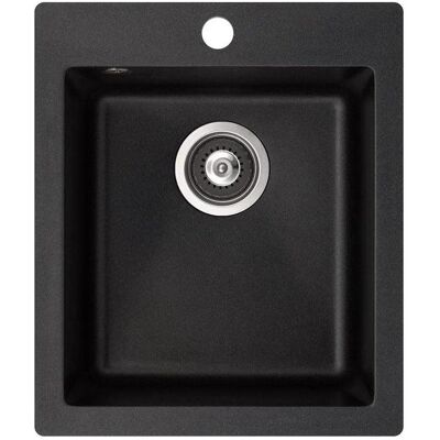 Aquasanita, Spülbecken, Sink SQS100 Simplex Black 425x500mm (50 cm, 42.50 cm) Aquasanita, Spülbecken, Sink SQS100 Simplex Black 425x500mm (50 cm, 42.50 cm)