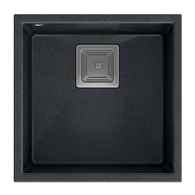 Q Company, Spülbecken, DAVID 40 GraniteQ black diamond (42 cm, 42 cm) Q Company, Spülbecken, DAVID 40 GraniteQ black diamond (42 cm, 42 cm)