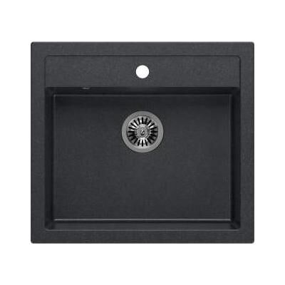 Q Company, Spülbecken, Küchenspüle BILL 110 GraniteQ schwarzer Diamant (Einbauspüle, 59.50 cm, 54 cm) Q Company, Spülbecken, Küchenspüle BILL 110 GraniteQ schwarzer Diamant (Einbauspüle, 59.50 cm, 54 cm)