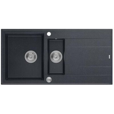 Quadron, Spülbecken, EVAN 156 Spüle mit Push-To-Open-Siphon, 1,5 Becken mit (50 cm) Quadron, Spülbecken, EVAN 156 Spüle mit Push-To-Open-Siphon, 1,5 Becken mit (50 cm)