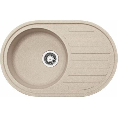 Franke Spülbecken, Stone sink Ronda, ROG 611, plug valve, brownish yellow (77 cm) Franke Spülbecken, Stone sink Ronda, ROG 611, plug valve, brownish yellow (77 cm)