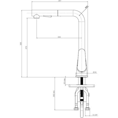 Plieger, Küchenarmatur, Vandehyste Küchenarmatur mit ausziehbarem Ausgang Chrom (1084007) Plieger, Küchenarmatur, Vandehyste Küchenarmatur mit ausziehbarem Ausgang Chrom (1084007)