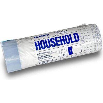 Blanco HAUSHALTSMÜLLBEUTEL M (15-19 LITER) Müllsäcke, Abfallsack Blanco HAUSHALTSMÜLLBEUTEL M (15-19 LITER) Müllsäcke, Abfallsack