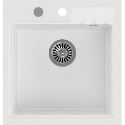 Steiner, Spülbecken, PETER 110 Steingran white granite sink, 1 bowl without (52 cm) Steiner, Spülbecken, PETER 110 Steingran white granite sink, 1 bowl without (52 cm)