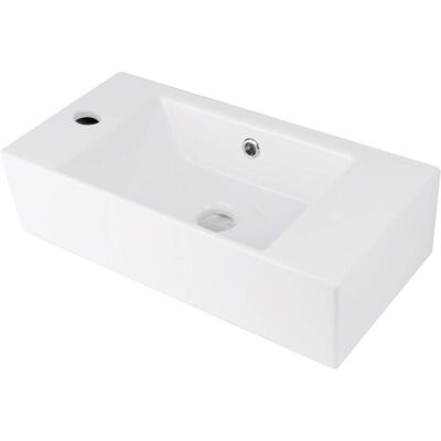 Deante, Waschbecken, Aufsatzwaschbecken aus Keramik mit Platz für einen Wasserhahn - links Deante, Waschbecken, Aufsatzwaschbecken aus Keramik mit Platz für einen Wasserhahn - links