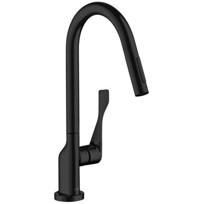 Hansgrohe Küchenarmatur, EH-Küchenmischer AXOR CITTERIO Select 250, mit Ausziehbrause, Eco mattschwarz Hansgrohe Küchenarmatur, EH-Küchenmischer AXOR CITTERIO Select 250, mit Ausziehbrause, Eco mattschwarz