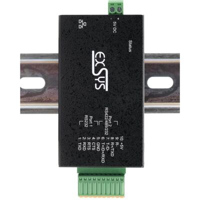 EXSYS Ethernet zu 1x RS-232/422/485 Ports inkl.DIN-Rail Kit,Wandmontagehalter., Data Converter EXSYS Ethernet zu 1x RS-232/422/485 Ports inkl.DIN-Rail Kit,Wandmontagehalter., Data Converter