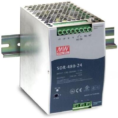 Moxa SDR-480P-24 - Netzteil (DIN-Schienenmontage möglich), Netzwerkadapter Moxa SDR-480P-24 - Netzteil (DIN-Schienenmontage möglich), Netzwerkadapter
