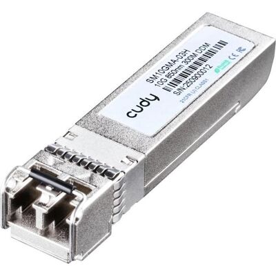Cudy Optinis integruojamas keitiklis SFP+ SM10GMA-03H (850nm, multimode, LC, 300m, iki 11,3Gbps), Transceiver, Silber Cudy Optinis integruojamas keitiklis SFP+ SM10GMA-03H (850nm, multimode, LC, 300m, iki 11,3Gbps), Transceiver, Silber