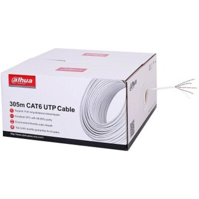 Dahua CCTV Cabling, DH-PFM923I-6UN-C, 305m UTP CAT6 Cable (White), Netzwerkkamera Zubehör Dahua CCTV Cabling, DH-PFM923I-6UN-C, 305m UTP CAT6 Cable (White), Netzwerkkamera Zubehör