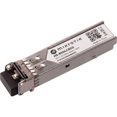 MikroTik 1G/2.5G Multi-Mode SFP Module 550m, Transceiver, Silber MikroTik 1G/2.5G Multi-Mode SFP Module 550m, Transceiver, Silber