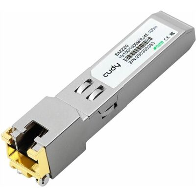 Cudy SM220 SFP Module SFP to RJ-45 Gigabit, Transceiver, Silber Cudy SM220 SFP Module SFP to RJ-45 Gigabit, Transceiver, Silber