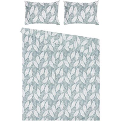 Domoletti, Bettwäsche, Bedding set, white/green, 160 x 200 cm (Bettwäsche Set, 160 x 200 cm, 50 x 70 cm) Domoletti, Bettwäsche, Bedding set, white/green, 160 x 200 cm (Bettwäsche Set, 160 x 200 cm, 50 x 70 cm)