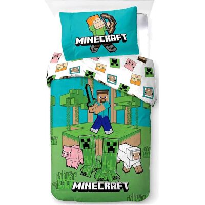 BrandMac, Kinderbettwäsche, Bed Linen - Adult Size 140 x 200 cm - Minecraft Jungle Explore (1029465) (140 x 200 cm, 60 x 63 cm, 60 x 65 cm) BrandMac, Kinderbettwäsche, Bed Linen - Adult Size 140 x 200 cm - Minecraft Jungle Explore (1029465) (140 x 200 cm, 60 x 63 cm, 60 x 65 cm)