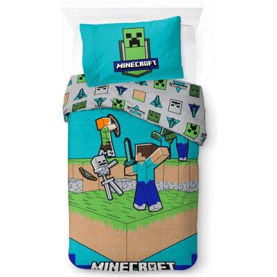 BrandMac, Kinderbettwäsche, Bed Linen - Adult Size 140 x 200 cm - Minecraft The fight is on (1029658) (140 x 200 cm, 60 x 63 cm) BrandMac, Kinderbettwäsche, Bed Linen - Adult Size 140 x 200 cm - Minecraft The fight is on (1029658) (140 x 200 cm, 60 x 63 cm)
