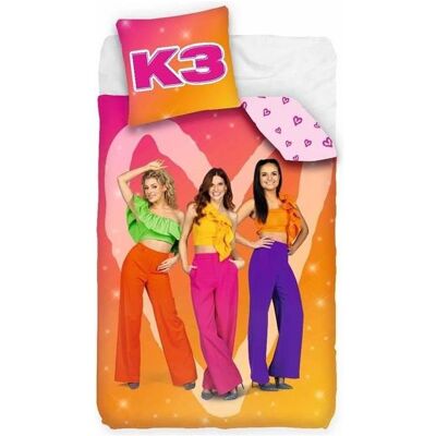 Kinderbettwäsche, K3 1-Personen-Bettbezug – alle Farben (200 x 140 cm) Kinderbettwäsche, K3 1-Personen-Bettbezug – alle Farben (200 x 140 cm)