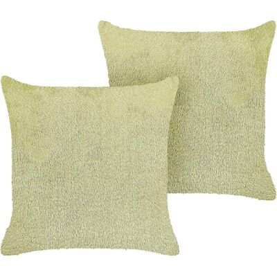 Beliani - Set aus 2 Dekokissen - Grün - 45x45 cm - Dekorationszubehör Beliani - Set aus 2 Dekokissen - Grün - 45x45 cm - Dekorationszubehör