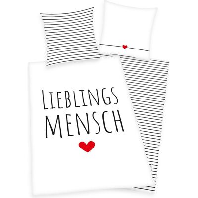 Herding, Kinderbettwäsche, Lieblingsmensch Bettwäsche (140 x 200 cm, 70 x 90 cm) Herding, Kinderbettwäsche, Lieblingsmensch Bettwäsche (140 x 200 cm, 70 x 90 cm)