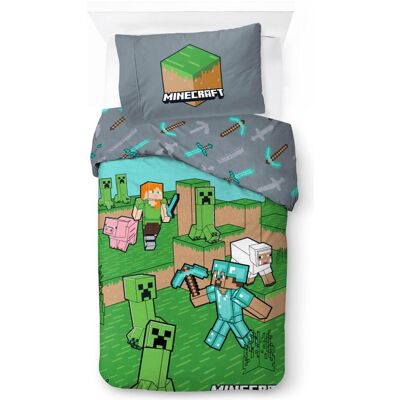 BrandMac, Kinderbettwäsche, Bed Linen - Adult Size 140 x 200 cm - Minecraft Animals & Mobs (1029637) (140 x 200 cm, 60 x 63 cm) BrandMac, Kinderbettwäsche, Bed Linen - Adult Size 140 x 200 cm - Minecraft Animals & Mobs (1029637) (140 x 200 cm, 60 x 63 cm)