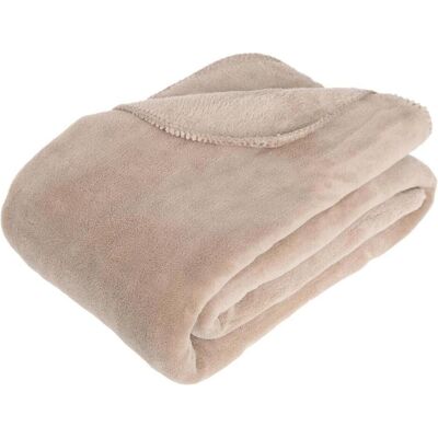 Atmosphera, Decke, Leinen Microfaser Plaid 180x230, beige (230 x 180 cm) Atmosphera, Decke, Leinen Microfaser Plaid 180x230, beige (230 x 180 cm)