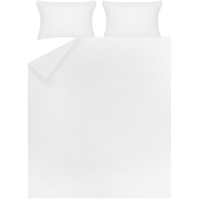 Domoletti, Bettwäsche, BED COV SET STRIPED SATEEN WHITE 160X200 (Bettwäsche Set, 160 x 200 cm, 50 x 70 cm) Domoletti, Bettwäsche, BED COV SET STRIPED SATEEN WHITE 160X200 (Bettwäsche Set, 160 x 200 cm, 50 x 70 cm)