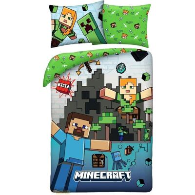 Halantex, Kinderbettwäsche, Minecraft Bettwäsche Ver. 7 140 x 200 cm / 70 x 90 cm (200 x 140 cm, 90 x 70 cm) Halantex, Kinderbettwäsche, Minecraft Bettwäsche Ver. 7 140 x 200 cm / 70 x 90 cm (200 x 140 cm, 90 x 70 cm)