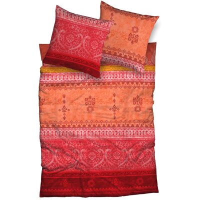 Casatex Indi Orange Satin Bettwäsche - Romantischer Orientalischer Stil Casatex Indi Orange Satin Bettwäsche - Romantischer Orientalischer Stil