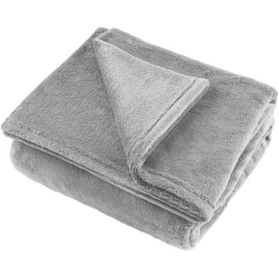 Teesa Fleecedecke - Grau 200x220cm - Decke Teesa Fleecedecke - Grau 200x220cm - Decke